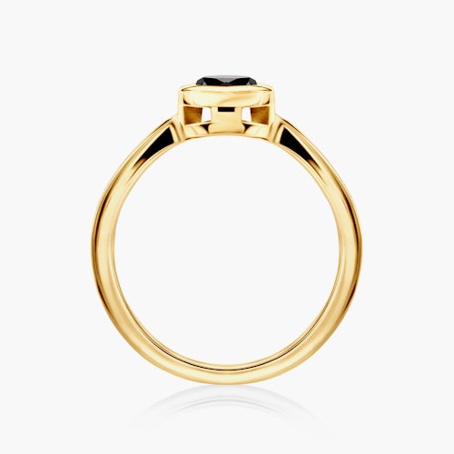 Pierścionek zaręczynowy SAVICKI: złoty, czarny diament